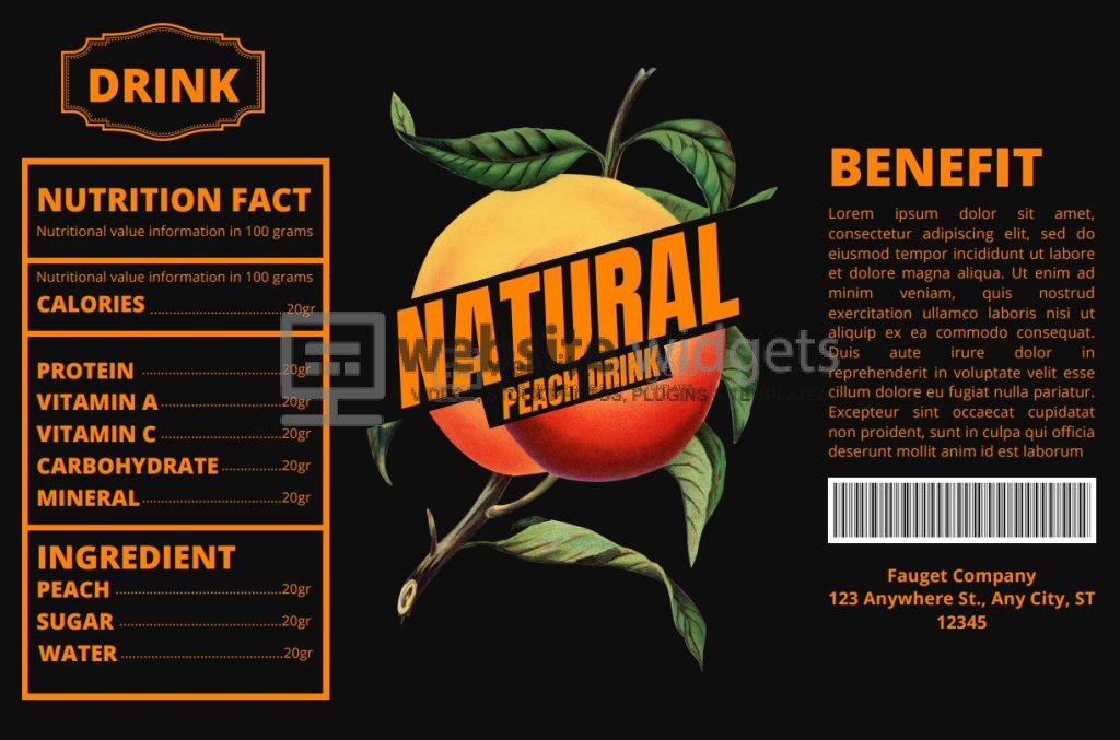 Juice Bottle Label