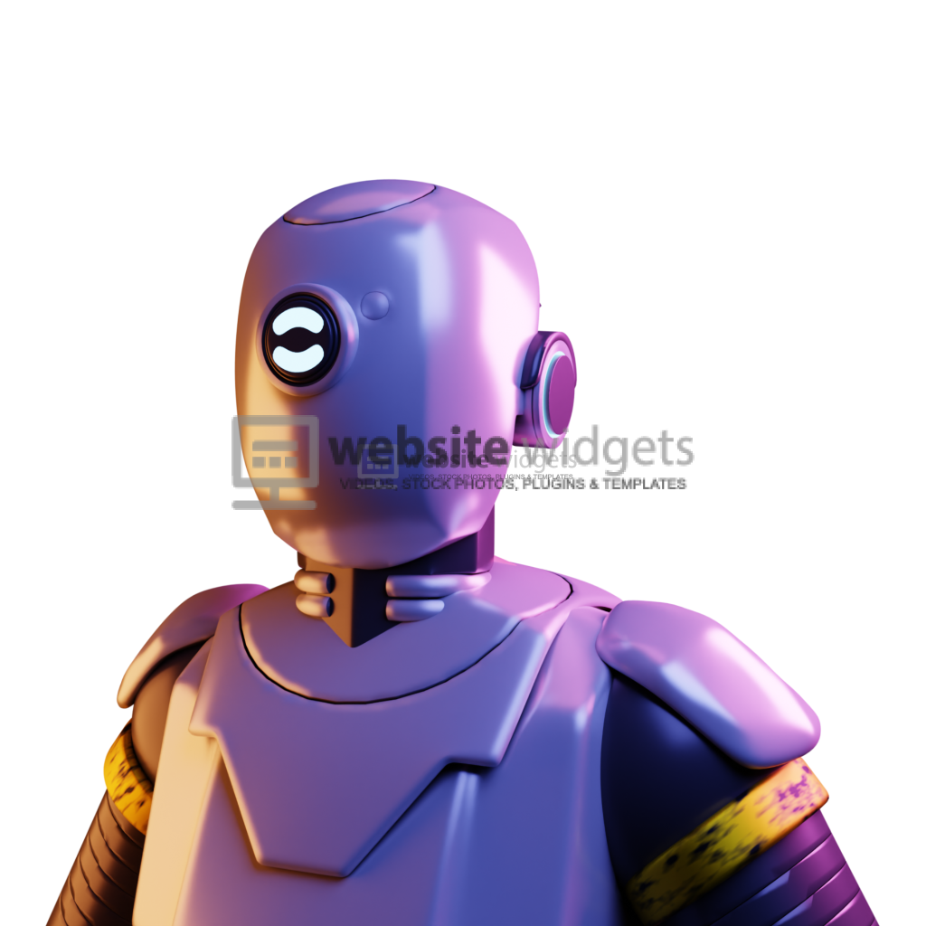 3D Render Android Purple