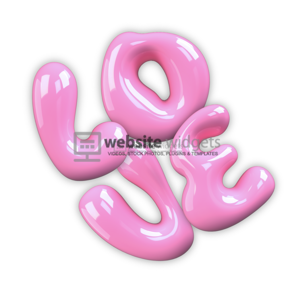 3D Render Word Love (Pink)