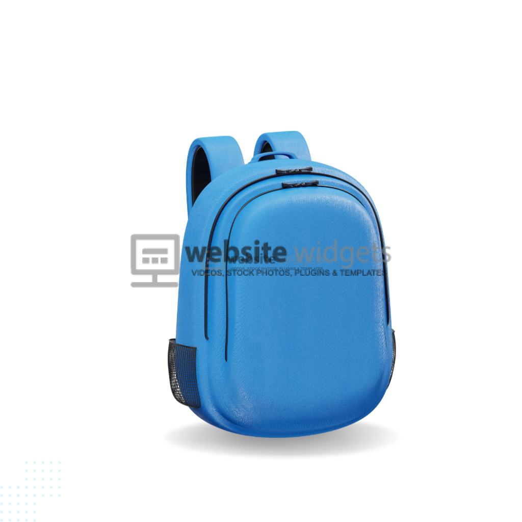 3D Render Sky Blue Book Bag