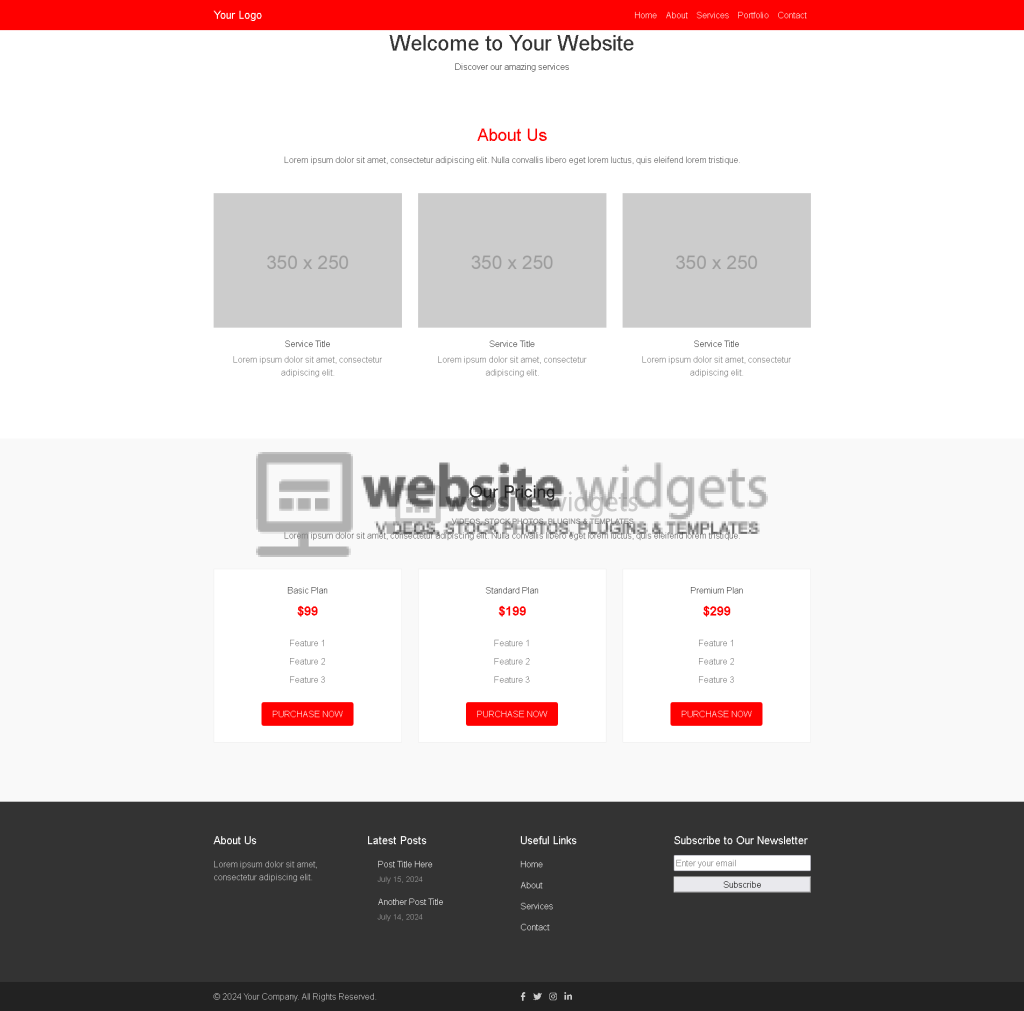 Responsive Full Width Template