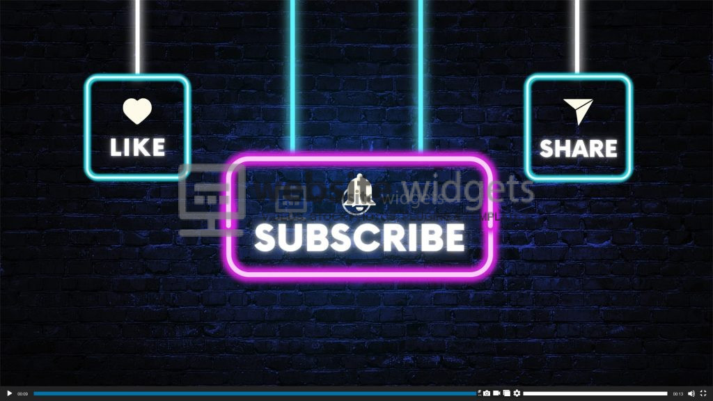 YouTube-Neon Teal Green Intro Subscribe-Announcement-Video