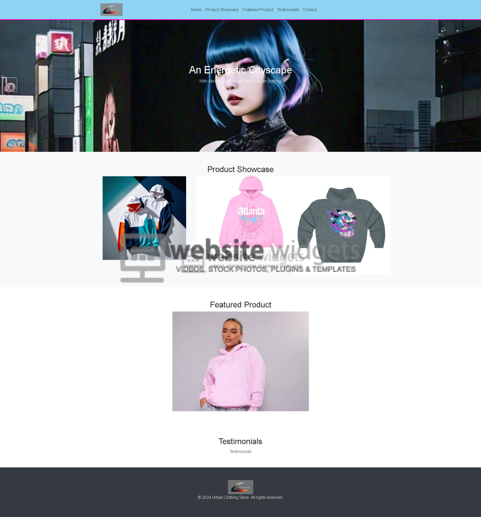 One Page Clothing Brand Website