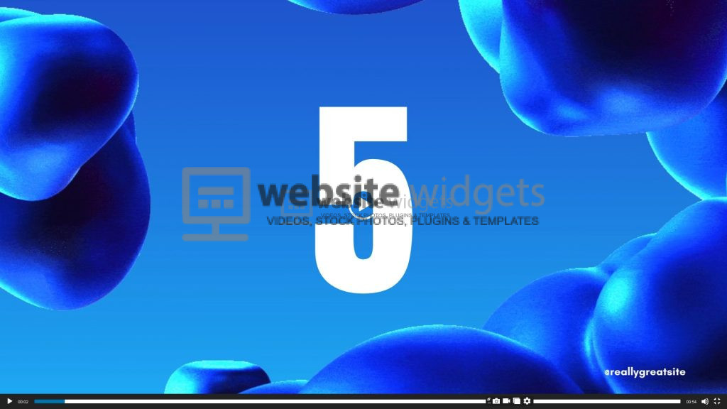 YouTube-Blue Bubbles Video Countdown